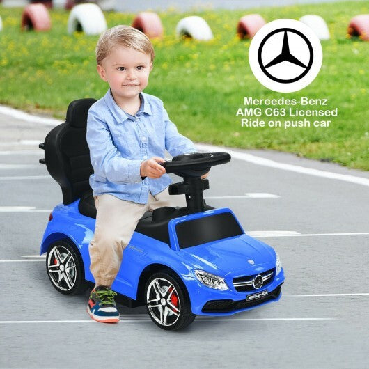 3-in-1 Mercedes Benz Ride-on Toddler Sliding Car-Blue - Minihomy