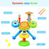 Kids Electric Jazz Drum Set with Stool Microphone and LED Light - Minihomy