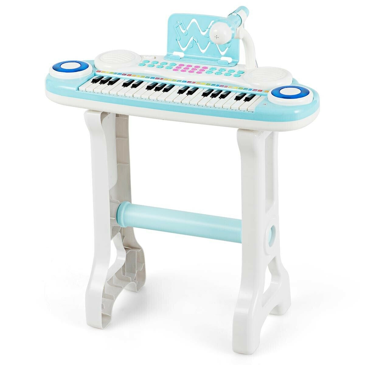 37-key Kids Electronic Piano Keyboard Playset-Blue - Color: Blue - Minihomy