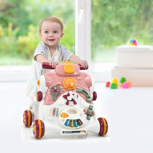 3-in-1 Baby Sit-to-Stand Walker with Music and Lights - Minihomy