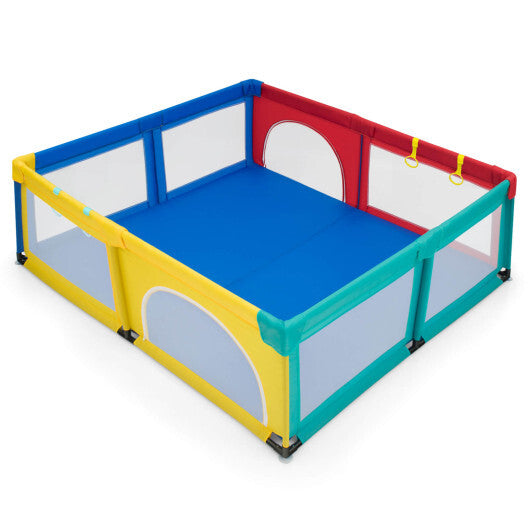 Large Infant Baby Playpen Safety Play Center Yard with 50 Ocean Balls-Color - Color: Multicolor - Minihomy