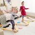 12-Piece Kids Wooden Balance Beam with Colorful Steeping Stones - Color: Natural - Minihomy