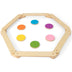 12-Piece Kids Wooden Balance Beam with Colorful Steeping Stones - Color: Natural - Minihomy