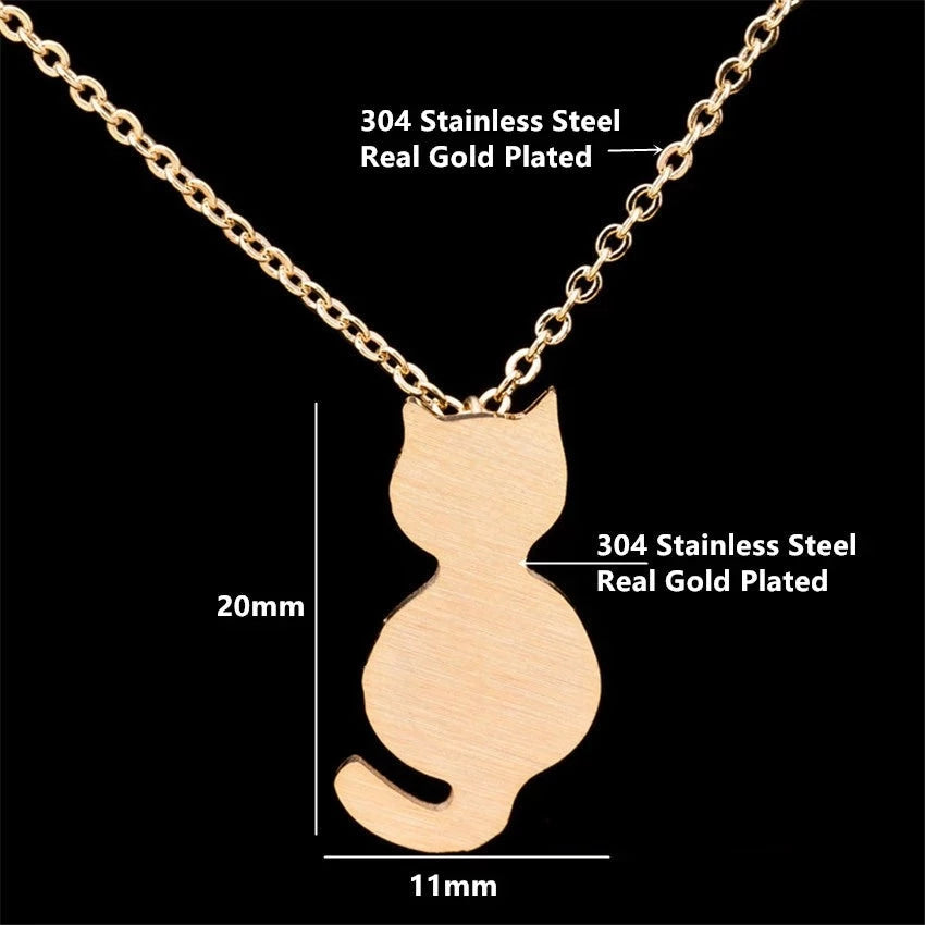 Plating alloy women's necklace trend pet cat necklace - Minihomy