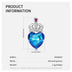 Blue Light Peach Heart Crown Necklace S925 Sterling Silver - Minihomy