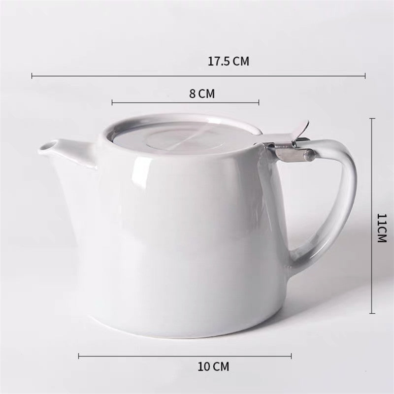 Large-capacity High-temperature-resistant Ceramic Teapot With Lid - Minihomy