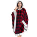 Flannel Double Pocket Soft Plush Cloak - Minihomy