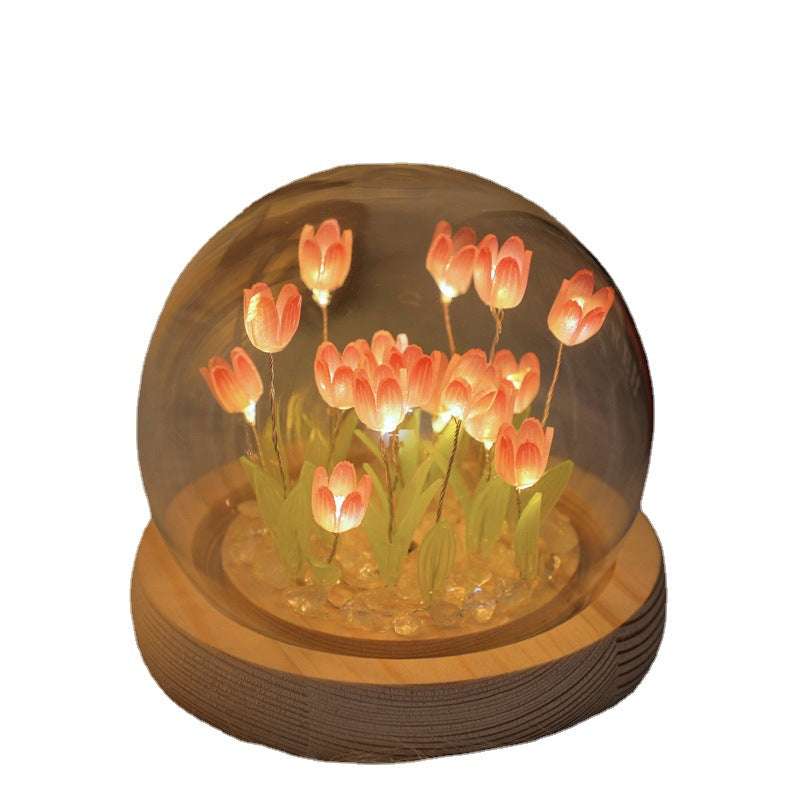 Handmade Tulip Night Light Bedside Ornament Home Decor - Minihomy