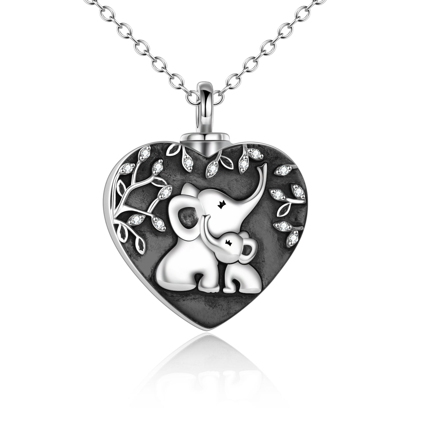 Sterling Silver Elephant Pendant Urn Necklace with Funnel Filler Kit