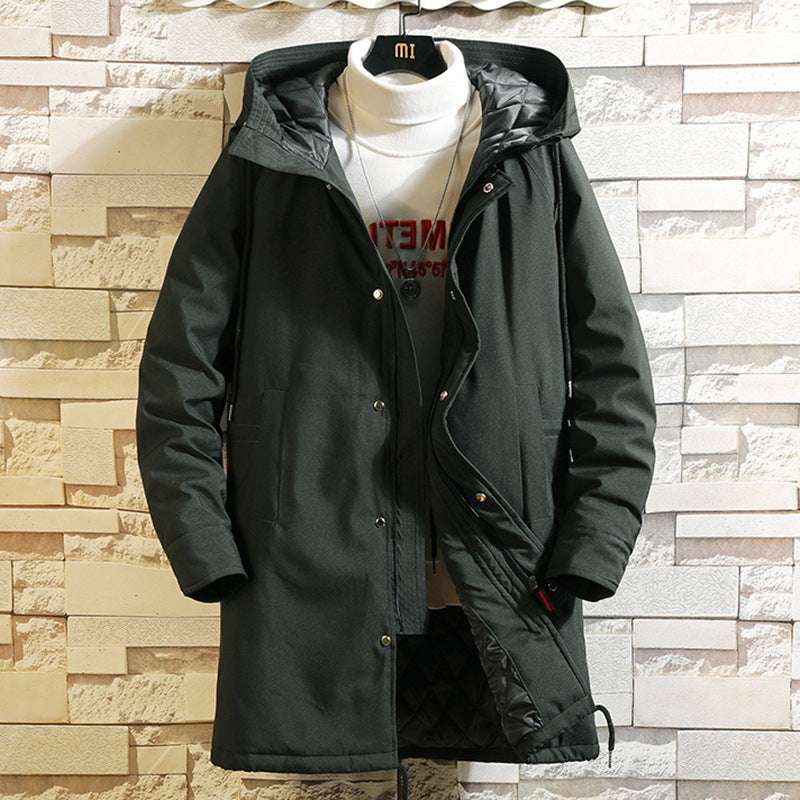 Men's Casual Mid-length Cotton Coat - Minihomy