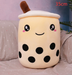 Cute Fruit Drink Plush Stuffed Soft Strawberry Milk Boba Tea Plush - Minihomy