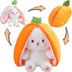 Fruit Transfigured Bunny Plush Toy Cute Carrot Strawberry Turn Into Rabbit Plush Toy - Minihomy