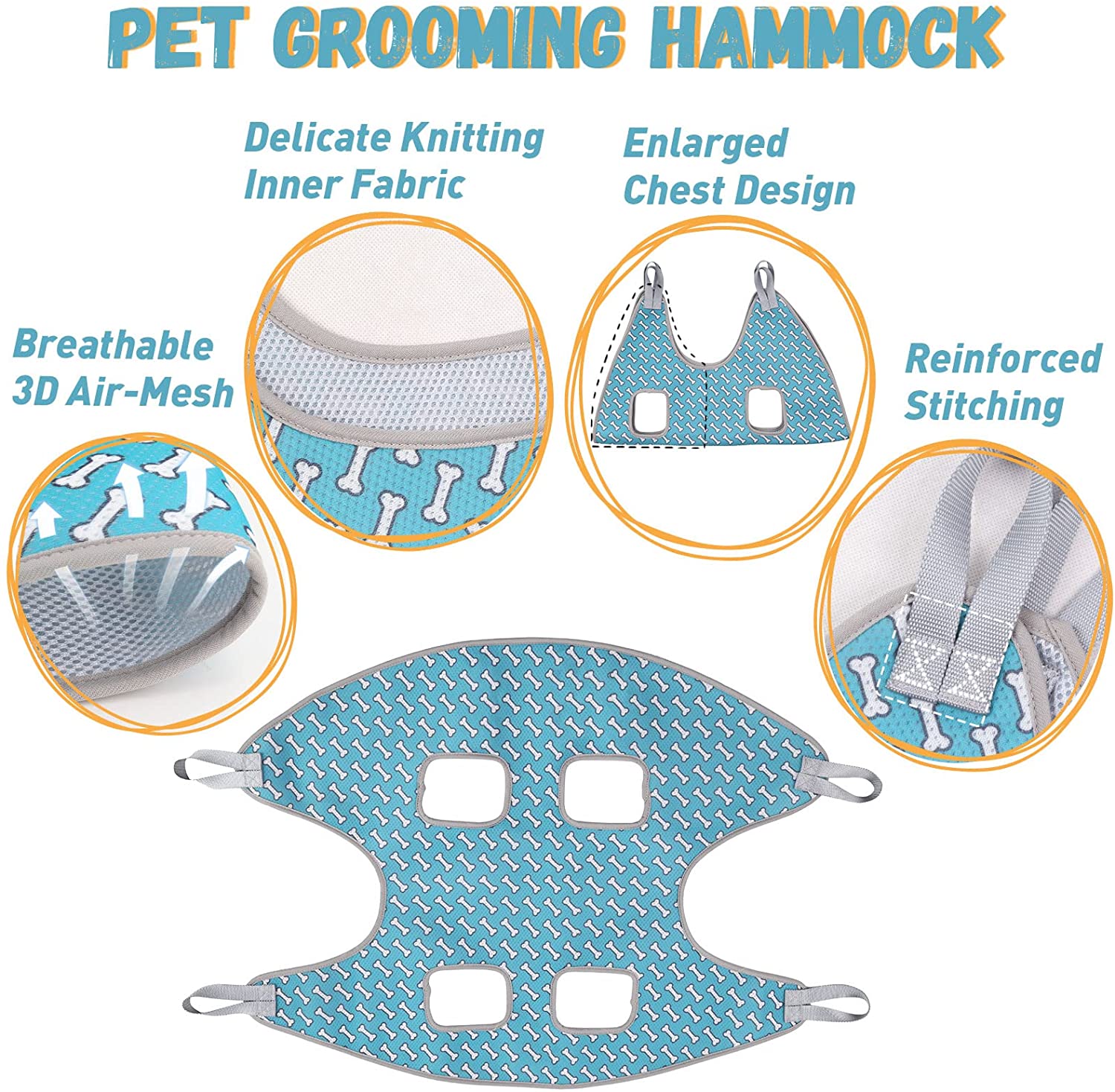 Pet Grooming Hammock Chest Harness For Cats And Dogs Relaxation - Minihomy