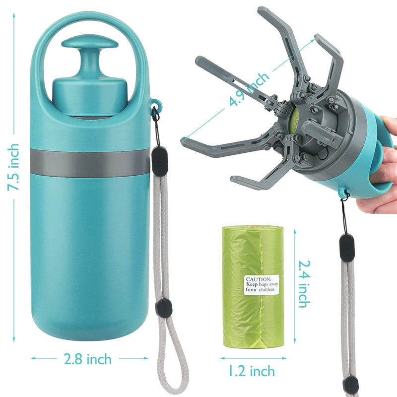 Portable Lightweight Dog Pooper Scooper With Built-in Poop Bag Dispenser - Minihomy