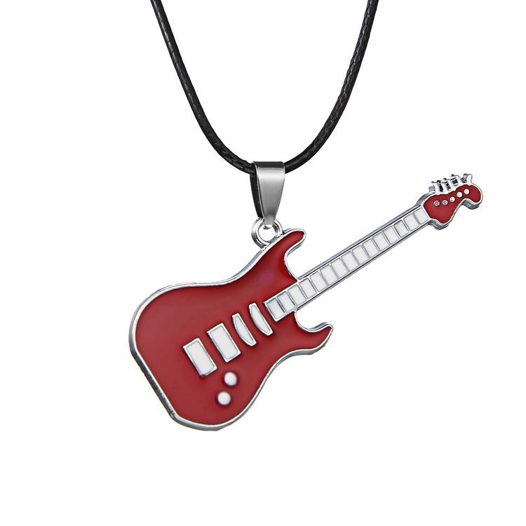 Stainless Steel Guitar Pendant Personality Couple Gift Jewelry