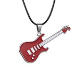 Stainless Steel Guitar Pendant Personality Couple Gift Jewelry