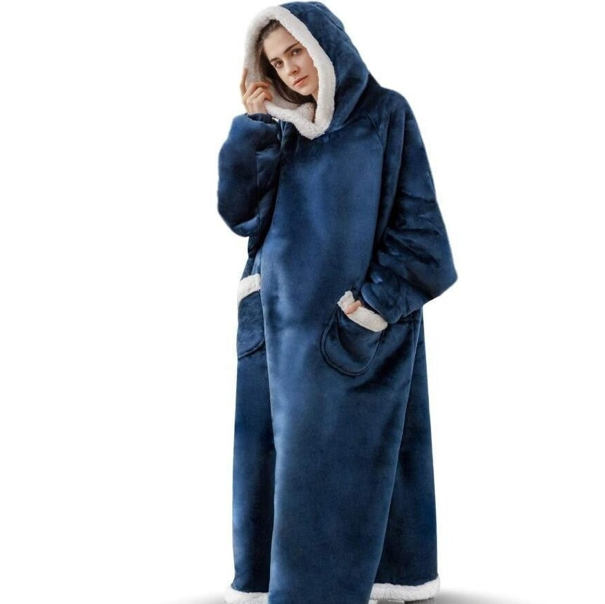 Winter TV Hoodie Blanket Winter Warm Home Clothes Women Men Oversized Pullover With Pockets