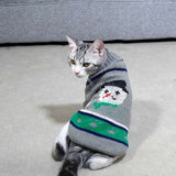 Dog Cat Sweater Pet Christmas Knitting High Collar Clothes - Minihomy