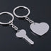 Heart-shaped Keychain English Secret Love Keychain Couple Keychain - Minihomy