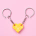 Heart Key Chain Valentines Day Gift Blocks Can Split Key Link Couples - Minihomy