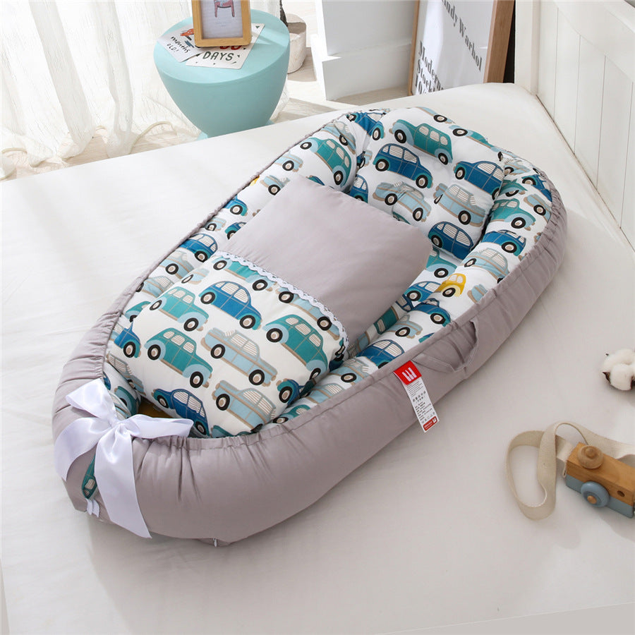 Cotton Breathable Folding Removable And Washable Crib - Minihomy