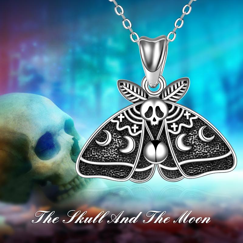 Skull Jewelry Death Head Moth Necklace Moon Pendant Necklace Jewelry Gifts For Women