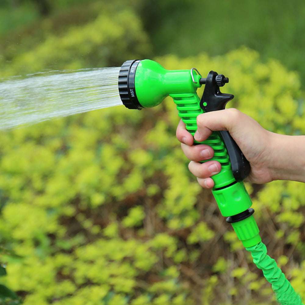 Latex Natural Telescopic Water Hose High Pressure Car Wash Water Gun Watering Flower Watering Vegetable Hose Summer - Minihomy