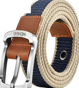 Men's Canvas Work Belt Labor Insurance Pin Buckle Belt - Minihomy