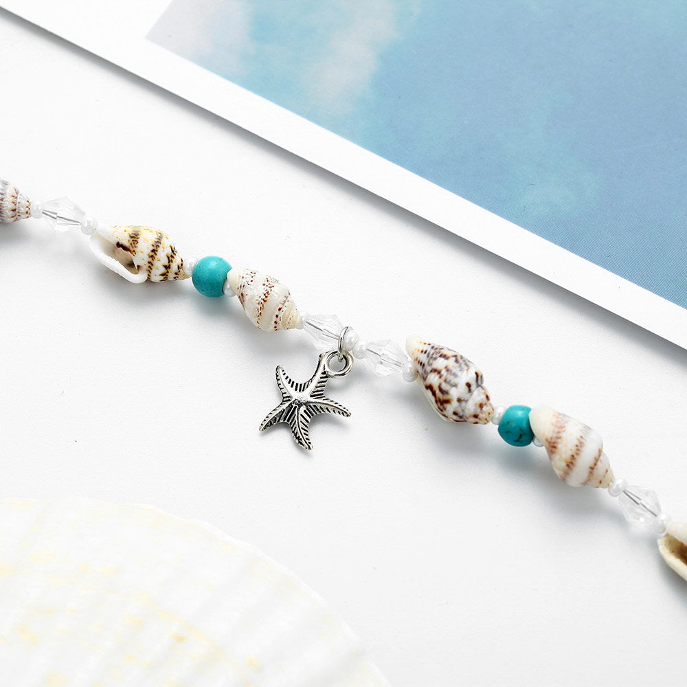 European And American Style Beach Starfish Shell Anklet - Minihomy