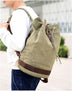 Drawstring Bucket Backpack Multifunctional Large Capacity Casual Canvas Bag - Minihomy