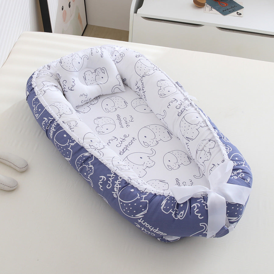 Baby Removable and Washable Bed Crib Portable Crib Travel Bed for Children Infant Kids Cotton Cradle - Minihomy