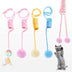 Cat Toy Self-Hi Sucker Spring Rabbit Hair Ball Interactive Play Pet Supplies Interactive Toys - Minihomy