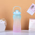 Gradient Color Plastic Water Cup Portable Large Capacity Water Bottle - Minihomy