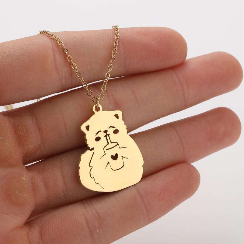 Ins Light Luxury Personality Cute Cartoon Animal Pendant Necklace - Minihomy