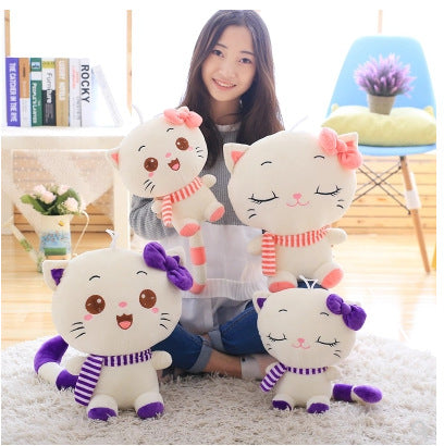 Cute Big Face Smiling Cat Stuffed Plush pillow Toys Soft Animal Smile Cat Dolls - Minihomy