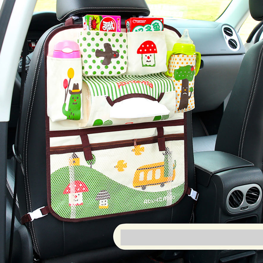 Creative Cartoon Car Seat Back Organizer Hang Storage Bag - Minihomy