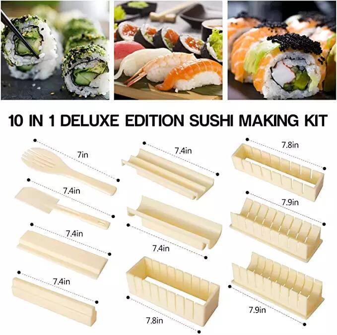 11 Piece Non Stick Professional Sushi Making Kits - Minihomy