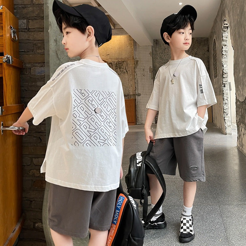 Children Summer Boy T-Shirt Shorts 2Pcs/set - Minihomy