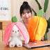 Fruit Transfigured Bunny Plush Toy Cute Carrot Strawberry Turn Into Rabbit Plush Toy - Minihomy