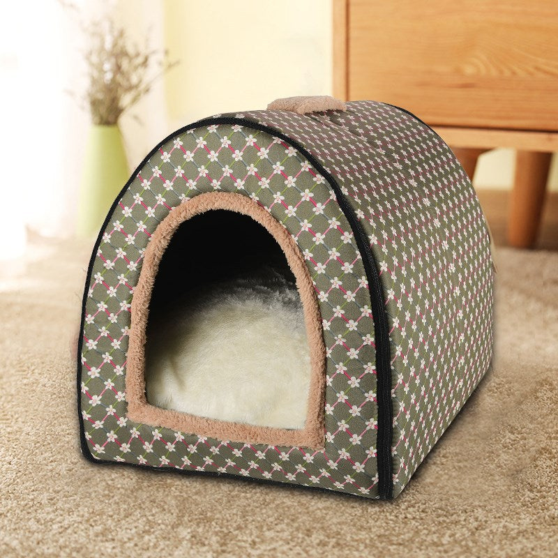 Removable And Closed Winter Warm Nest Cold-proof Cat Litter Dog Bed