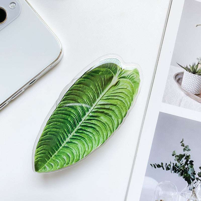 Cute Green Leaves Smartphone Holder Finger Stand  Support For Phone Handband - Minihomy