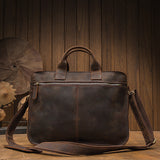 Handmade Imported First Layer Cowhide Men's Casual Business Briefcase - Minihomy