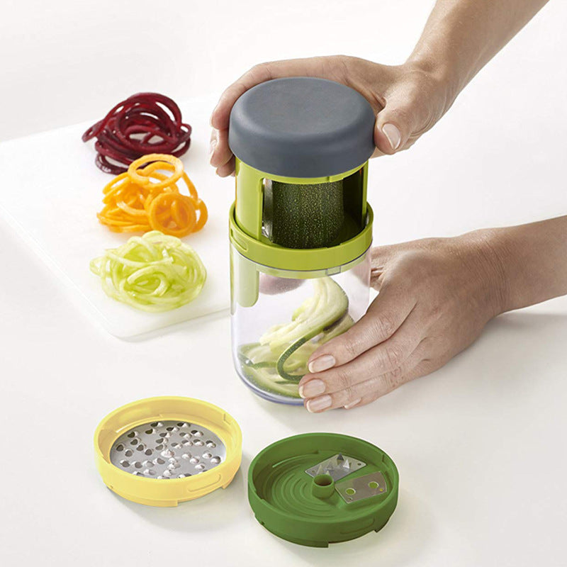 Hand - Held Rotary Vegetable Cutter Three - In - One Function - Minihomy