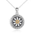 Sterling Silver Daisy Open Locket Photo Necklace