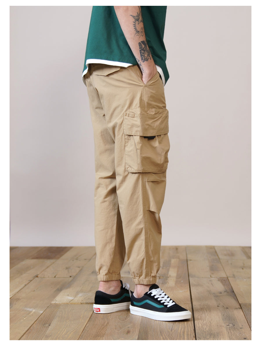 Autumn Multi-bag Tooling Trousers Casual Cropped Trousers Men - Minihomy