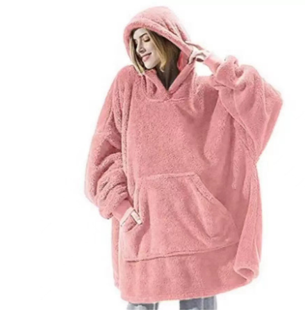 Comfortable Loose Double-Sided Fleece Thicker Wearable Blanket - Minihomy