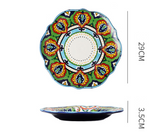 Underglaze Ceramic Tableware Bohemian Household Dishes