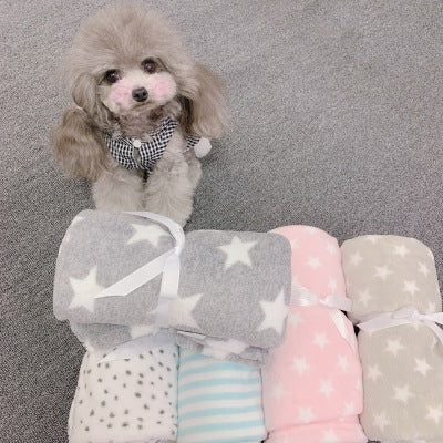 Home Pet Blankets Dog Blanket Quilt Super Soft Warm Coral Fleece - Minihomy