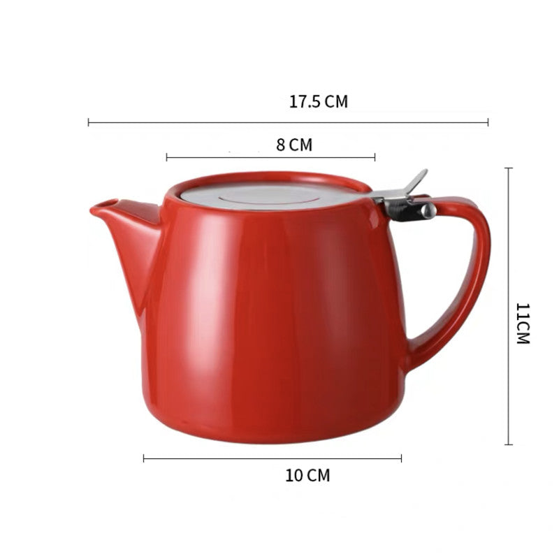 Large-capacity High-temperature-resistant Ceramic Teapot With Lid - Minihomy