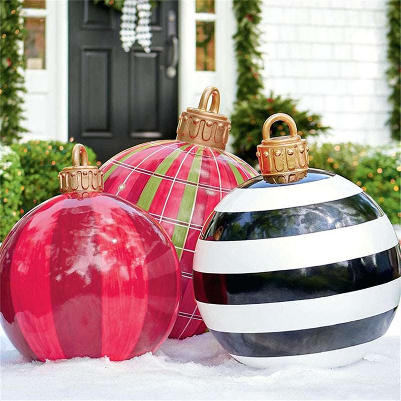 Christmas Ornament Ball Outdoor Inflatable Decorated Ball - Minihomy